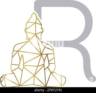BUDDHA letter, vector graphic design elementr Stock Vector