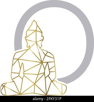 BUDDHA letter, vector graphic design element Stock Vector