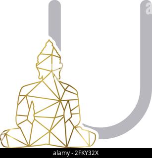 BUDDHA letter, vector graphic design element Stock Vector