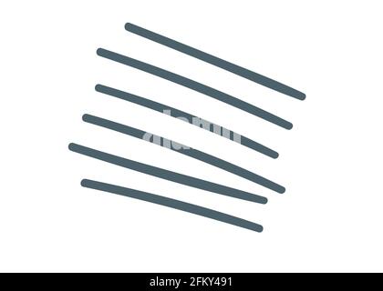 Parallel lines chalk icon. handdrawn gray strokes. Monochrome vector elements Stock Vector