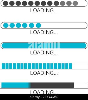 loading bar progress icons, load sign vector illustration Stock Vector