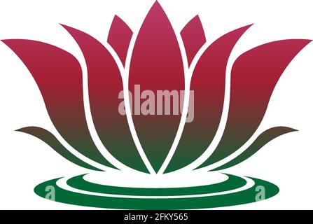 Beauty Lotus flowers logo icon design template vector Stock Vector
