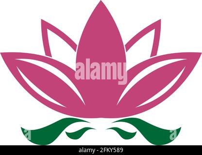 Beauty Lotus flowers logo icon design template vector Stock Vector