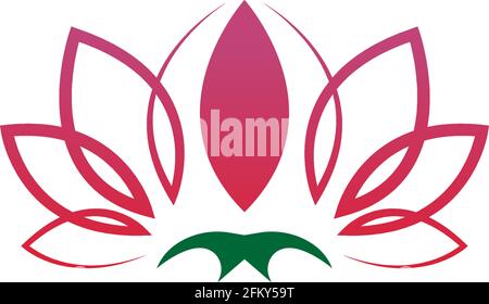 Beauty Lotus flowers logo icon design template vector Stock Vector