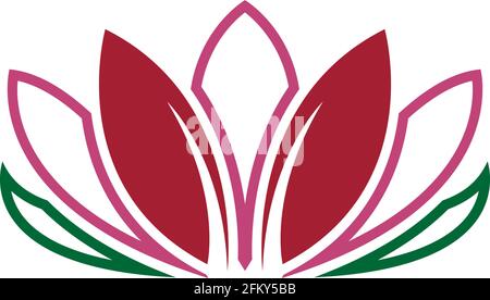 Beauty Lotus flowers logo icon design template vector Stock Vector