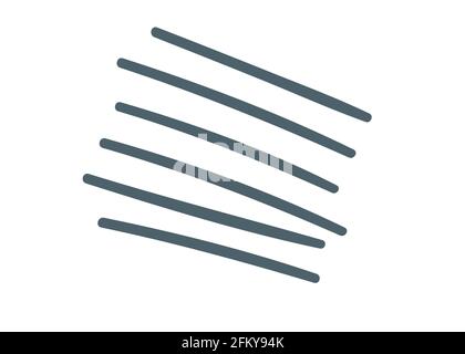 set of parallel lines chalk icon. handdrawn gray strokes. Monochrome vector elements Stock Vector