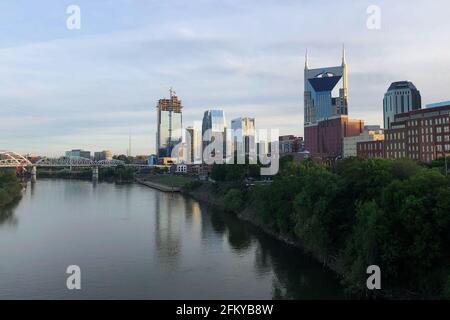 Nashville, United States. 01st May, 2021. Nashville, located along the Cumberland River, is Tennessee's capital and largest city. It is home to Vanderbilt University and the Grand Ole Opry House. May 1, 2021. (Photo by Samuel Rigelhaupt/Sipa USA) Credit: Sipa USA/Alamy Live News Stock Photo