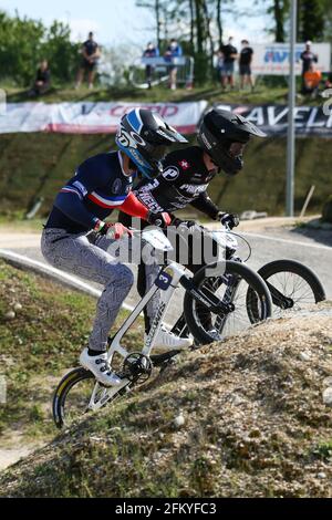 Sylvain ANDRE of France (3) competes in the UCI BMX Supercross World ...