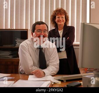 Julie Lever August 2000  who Works for Keith Jones at Reed Business Information. Stock Photo