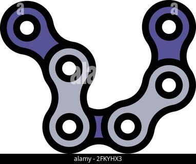 Bike chain icon. Outline Bike chain vector icon for web design isolated on white background Stock Vector