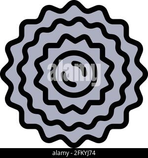 Bike wheel star icon. Outline Bike wheel star vector icon for web design isolated on white background Stock Vector
