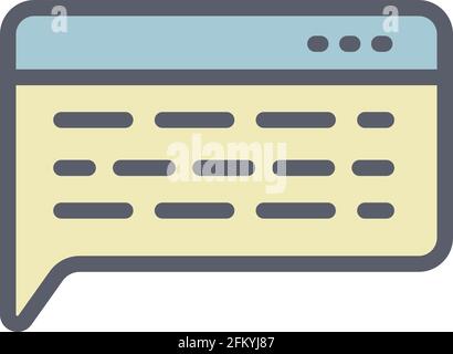 Computer chatbot icon. Outline Computer chatbot vector icon for web design isolated on white background Stock Vector