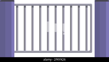 Automatic gate icon. Cartoon and flat of Automatic gate vector icon for web design isolated on white background Stock Vector