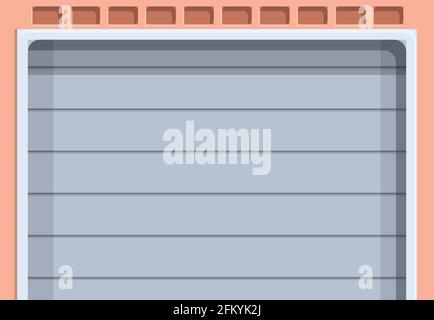 Garage smart gate icon. Cartoon and flat of Garage smart gate vector icon for web design isolated on white background Stock Vector