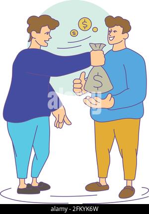 Help compensation icon. Cartoon and flat of Help compensation vector icon for web design isolated on white background Stock Vector