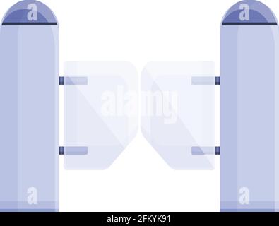 Parking entry station isolated cartoon vector illustrations Stock ...
