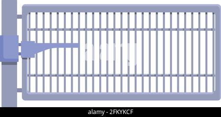 Sliding smart gate icon. Cartoon and flat of Sliding smart gate vector ...