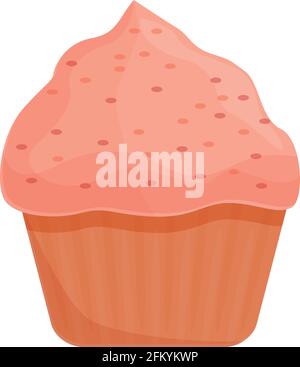 Candy muffin icon. Cartoon and flat of Candy muffin vector icon for web design isolated on white background Stock Vector