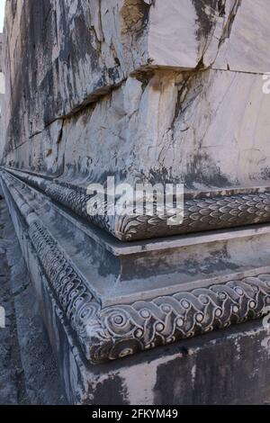 Apollo temple ruins at Dydima in Didim Aydin Stock Photo