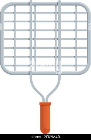 Barbecue net icon. Cartoon and flat of Barbecue net vector icon for web design isolated on white background Stock Vector