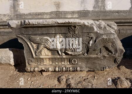 Apollo temple ruins at Dydima in Didim Aydin Stock Photo