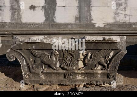 Apollo temple ruins at Dydima in Didim Aydin Stock Photo