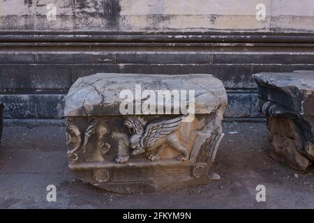 Apollo temple ruins at Dydima in Didim Aydin Stock Photo