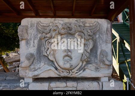 Apollo temple ruins at Dydima in Didim Aydin Stock Photo