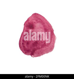 Watercolor red smear on white background. Vector illustration for web, template, posters, card, decoration, wrapping paper. Pastel colors abstract Stock Vector