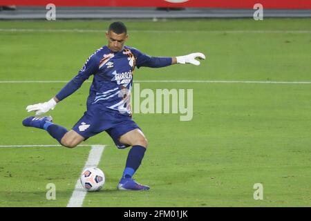 Lima, Peru. 04th May, 2021. Santos during the Copa Sul-Americana football match between Melgar v Athletico Paranaense at the Estadio Nacional del Peru in Lima, Peru Credit: SPP Sport Press Photo. /Alamy Live News Stock Photo