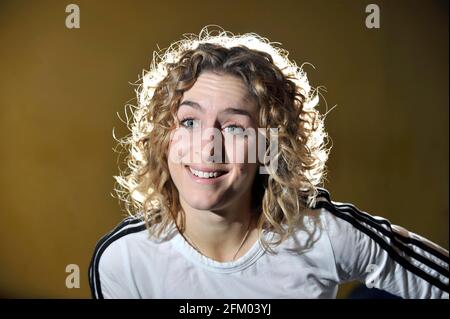 AMY WILLIAMS  who won a gold medal in the Bob Skeleton in Vancouver 2010. PICTURE DAVID ASHDOWN Stock Photo