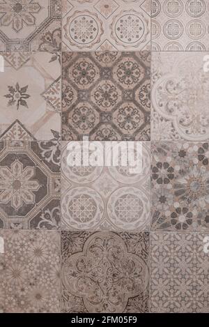oriental vintage tiles texture mosaic Stock Photo