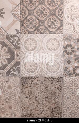 oriental vintage tiles texture mosaic Stock Photo