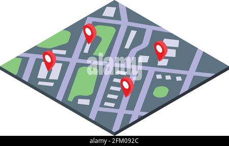 Customer location icon. Isometric of Customer location vector icon for web design isolated on white background Stock Vector
