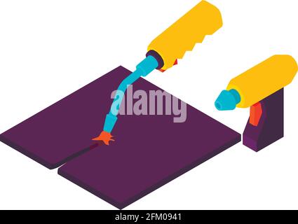 Metal cutting icon. Isometric illustration of metal cutting vector icon for web Stock Vector