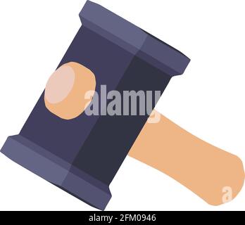 Hammer icon. Isometric illustration of hammer vector icon for web Stock Vector