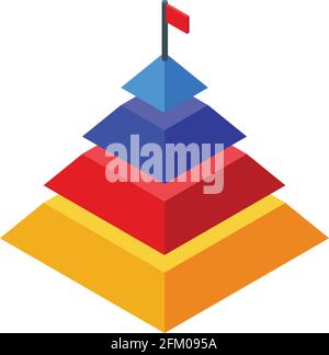 pyramid funnel business cartoon vector illustration Stock Vector Image ...