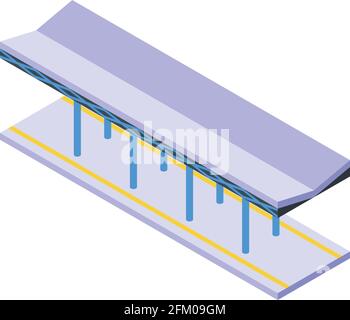 Railway station icon. Isometric of Railway station vector icon for web design isolated on white background Stock Vector