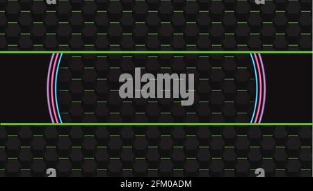 Green wallpaper and black 3D circles Vector design Stock Vector