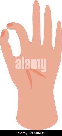 Three fingers ok icon. Isometric of Three fingers ok vector icon for web design isolated on white background Stock Vector