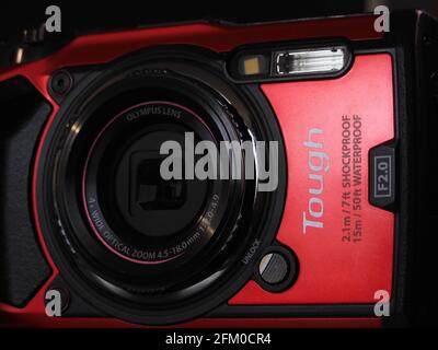 Red Olympus TG-5 or TG-6 tough waterproof digital camera