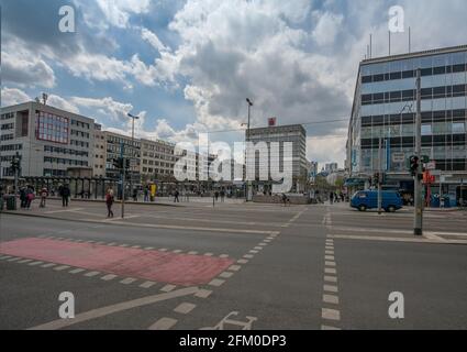 The large Konstablerwache square in downtown Frankfurt, Germany Stock Photo