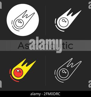 Comet dark theme icon Stock Vector