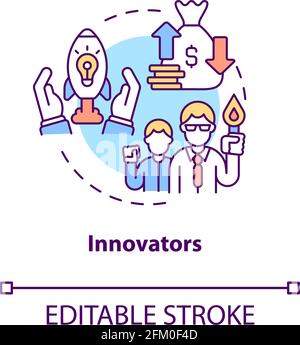 Innovators concept icon Stock Vector