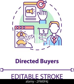 Directed buyers concept icon Stock Vector