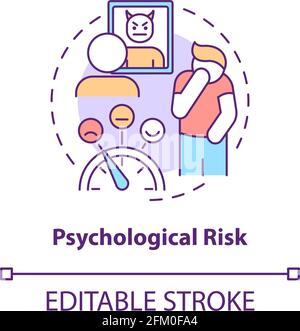 Psychological risk concept icon Stock Vector