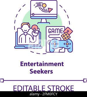 Entertainment seekers concept icon Stock Vector