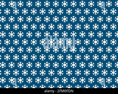 Repeating Indigo and white block pattern seamless for textile wall tile decor background designing motif. Stock Photo