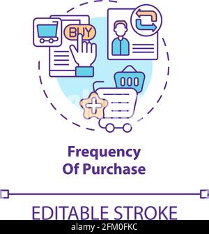 Purchase frequency concept icon Stock Vector