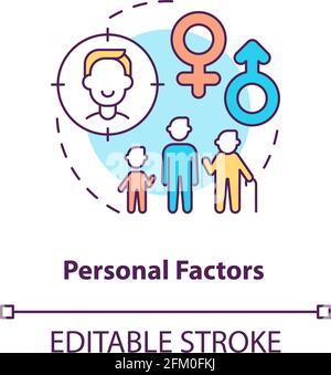 Personal factors concept icon Stock Vector